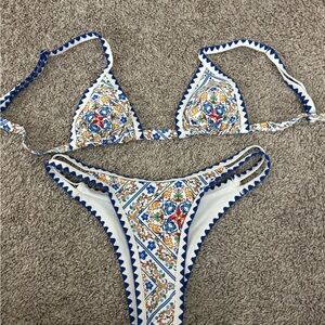 Colorful Patterned Bikini Set